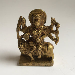 Durga on Lion Brass Statue