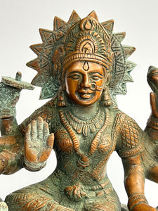 Durga on Lion Bronze Statue