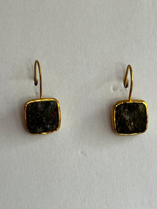 Tourmaline in Quartz Earrings