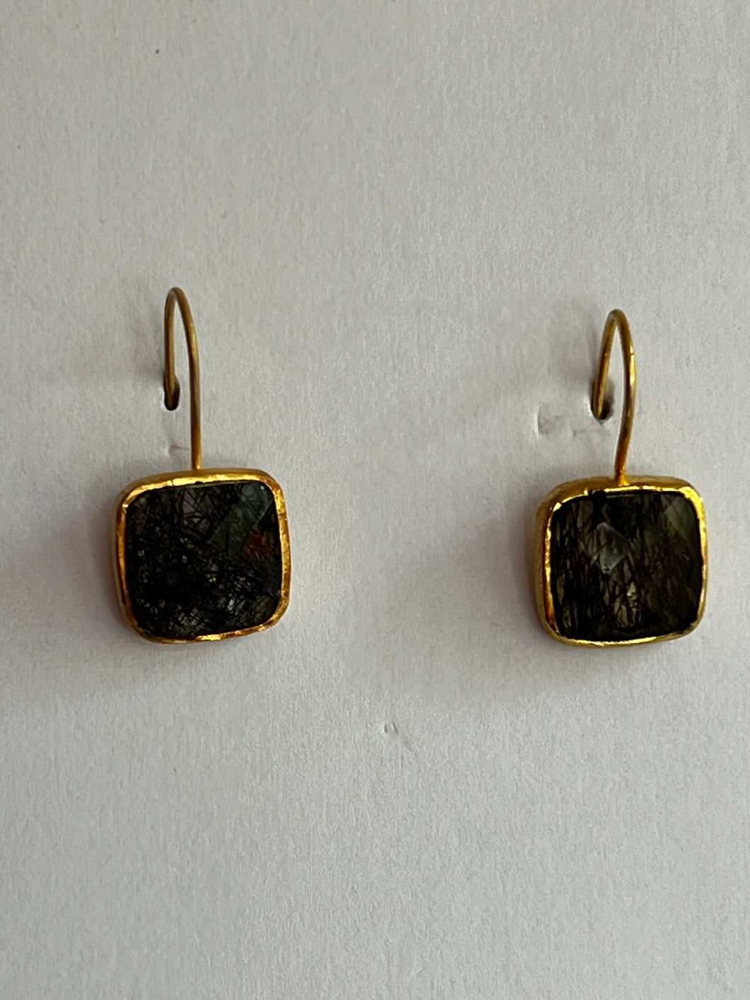Tourmaline in Quartz Earrings