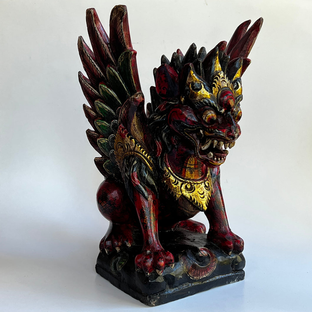 Wooden Singha Statue