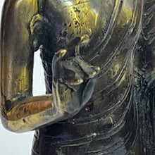 Load image into Gallery viewer, Standing Two-tone Brass Buddha Statue
