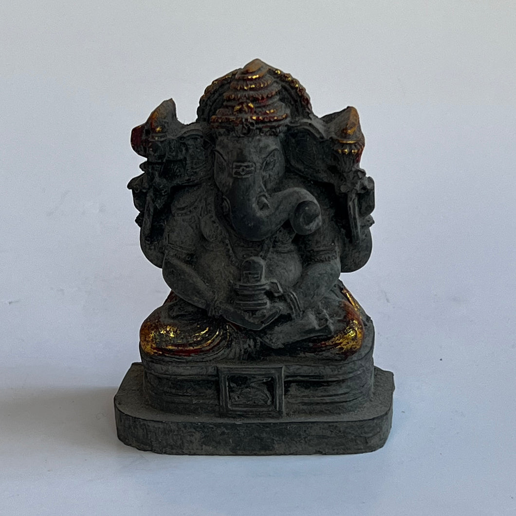 Gray Seated Ganesh Statue