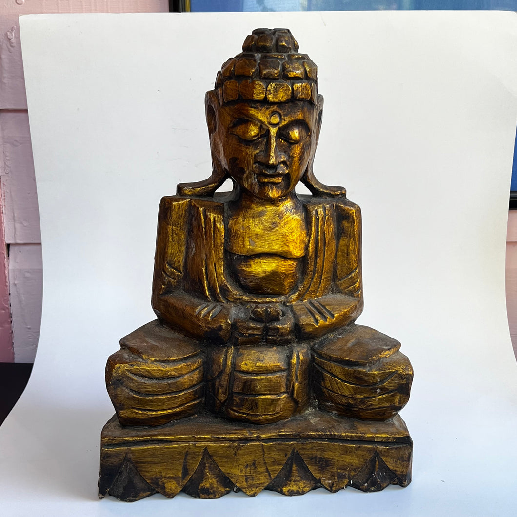 Seated Buddha Statue in Gold
