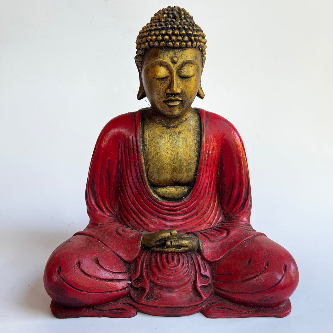 Red and Gold Seated Buddha