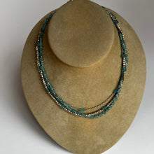 Load image into Gallery viewer, Apatite Triple Chain Necklace
