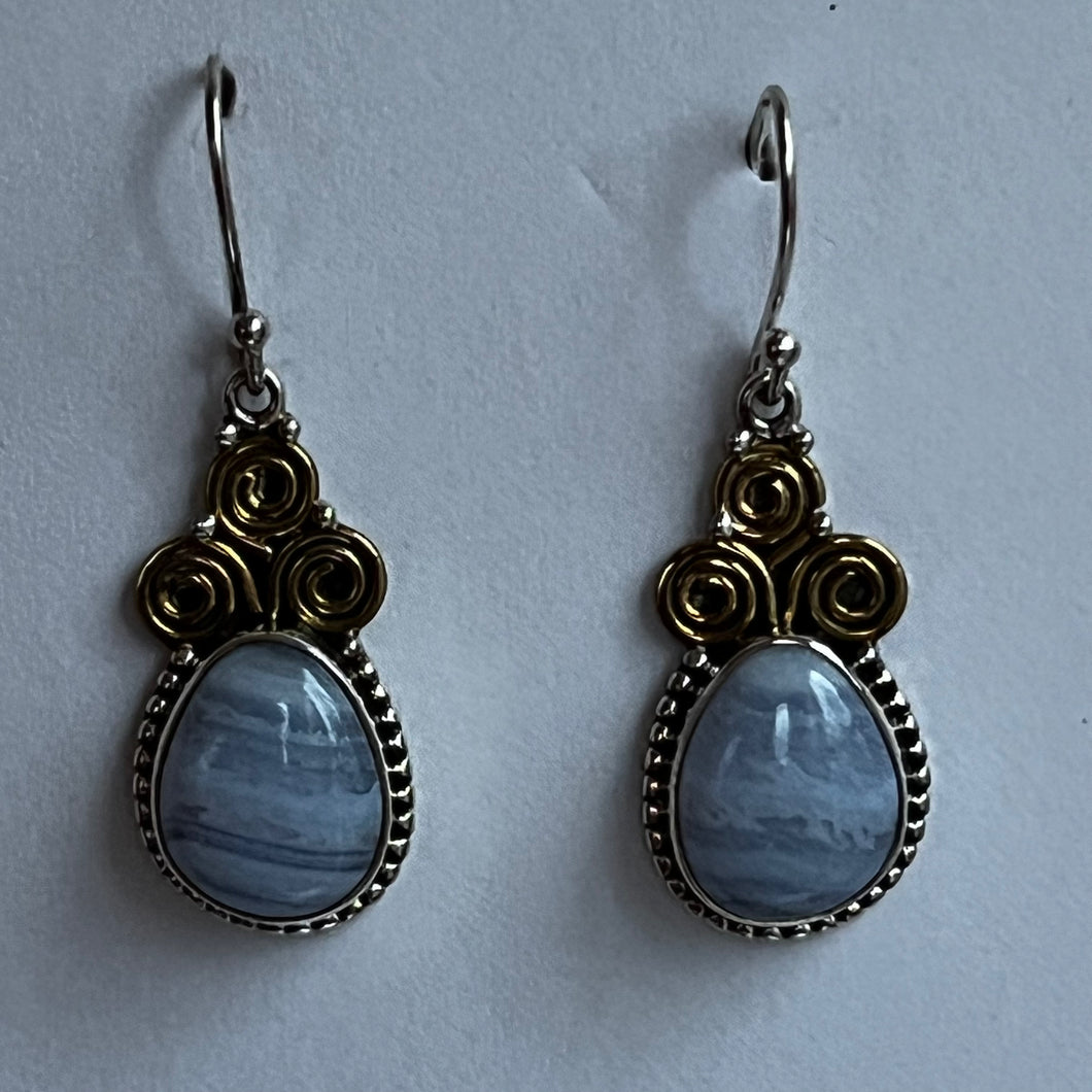 Blue Lace Agate Earrings