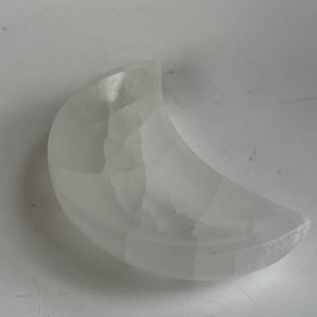 Selenite Moon Bowl