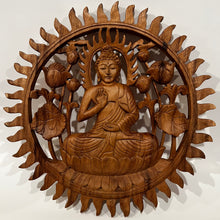 Load image into Gallery viewer, Vitarka Buddha on Lotus Circular Wall Hanging
