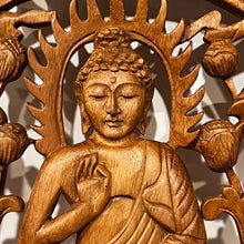 Load image into Gallery viewer, Vitarka Buddha on Lotus Circular Wall Hanging
