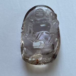 Smoky Quartz Carved Buddha