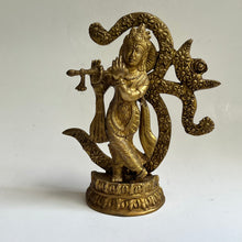 Load image into Gallery viewer, Brass Krishna Om Statue
