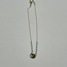 Load image into Gallery viewer, Labradorite and Blue Topaz Necklace
