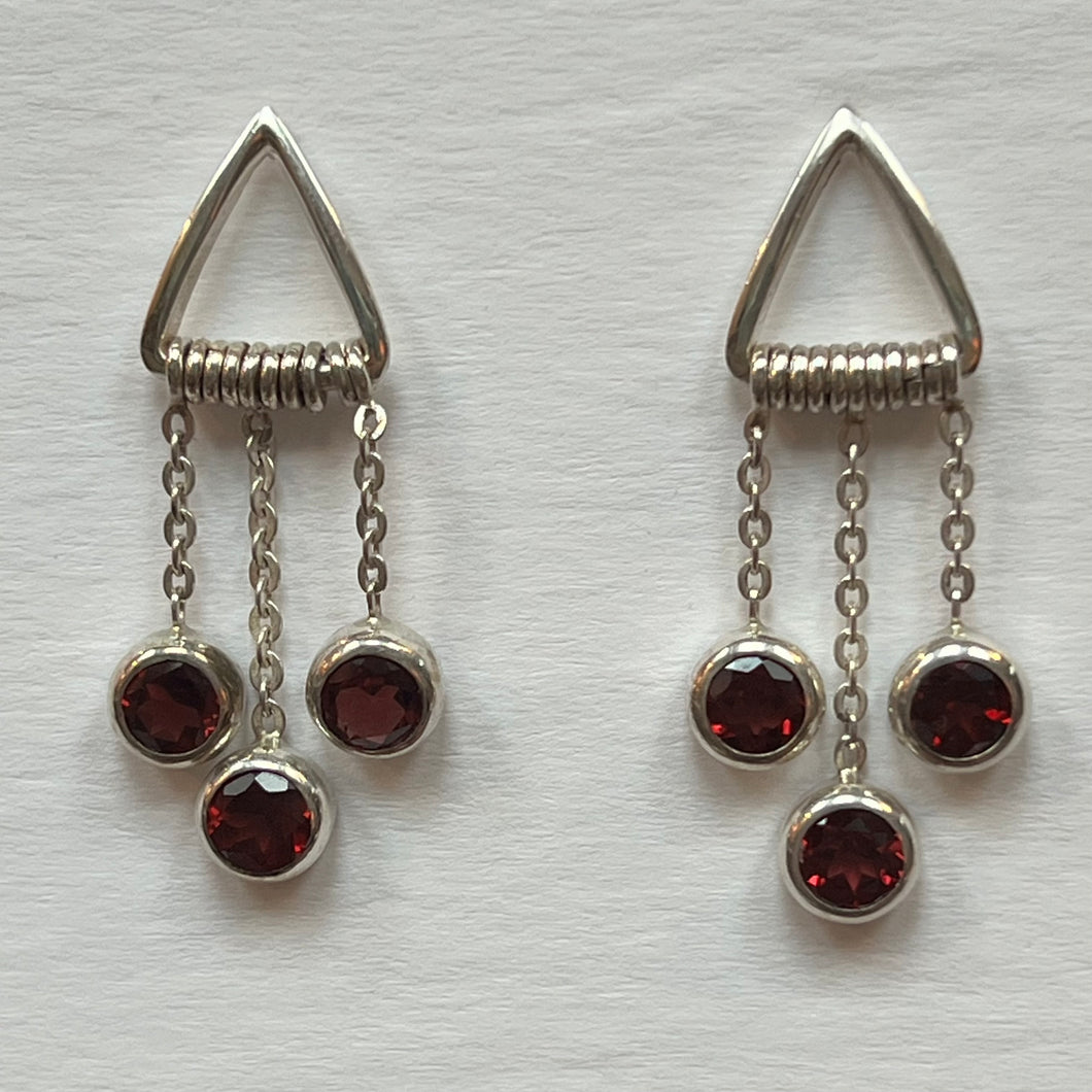 Garnet Dangle Earrings