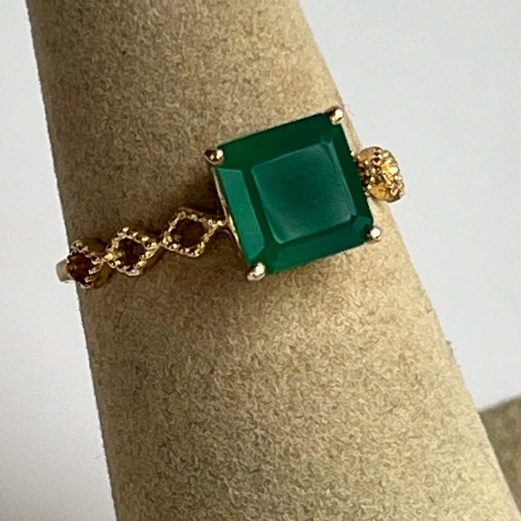 Green Onyx Ring