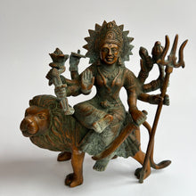 Load image into Gallery viewer, Durga on Lion Bronze Statue
