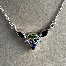 Load image into Gallery viewer, Garnet, Iolite &amp; Amethyst Necklace
