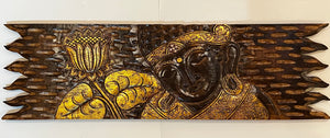 Buddha Head and Lotus Wall Hanging