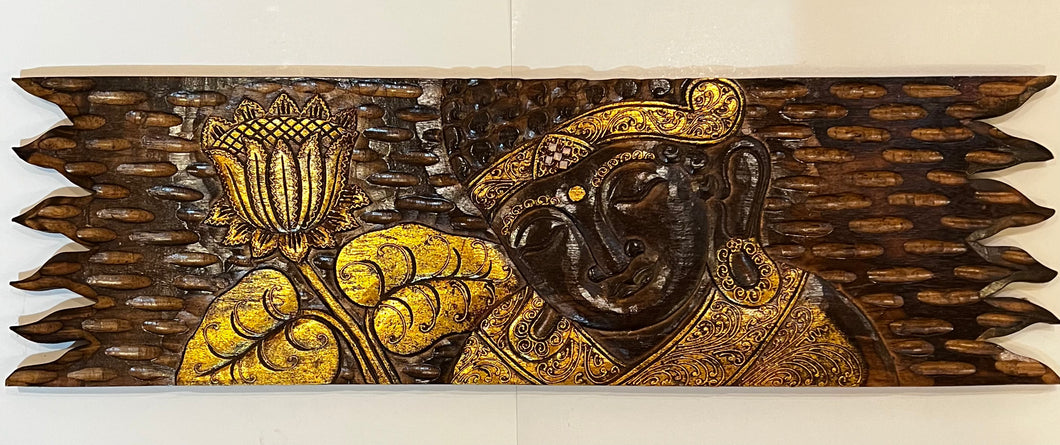 Buddha Head and Lotus Wall Hanging