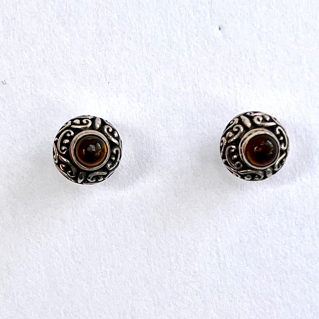 Amber Post Earrings