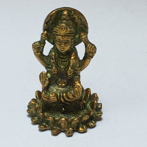 Small Lakshmi on Lotus Brass Statue