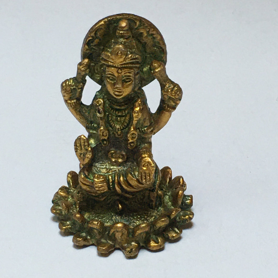 Small Lakshmi on Lotus Brass Statue