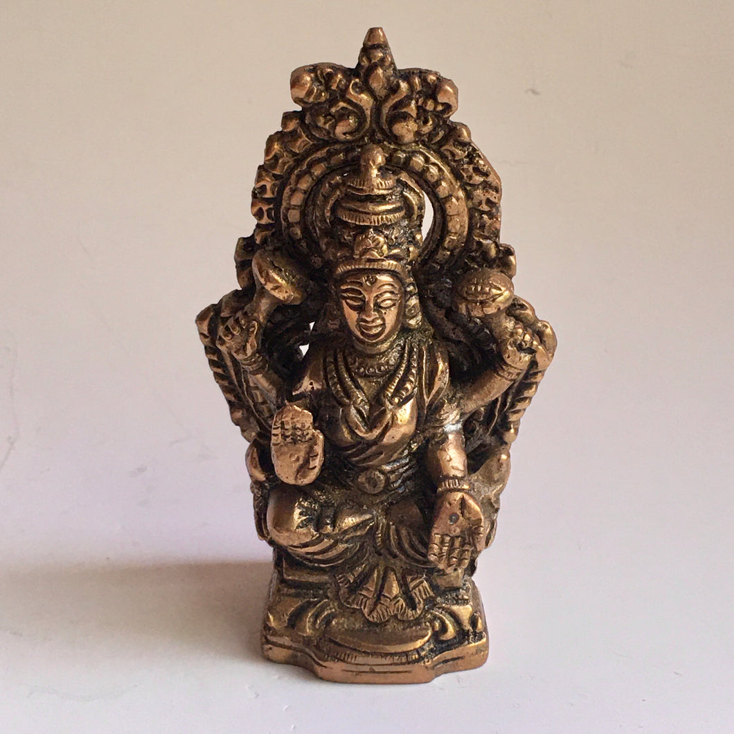 Small Brass Arched Lakshmi Statue
