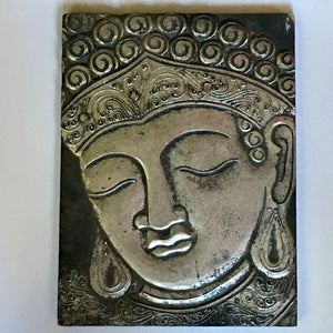Buddha Face Wall Hanging (Silver)