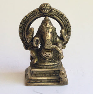 Small Brass Arched Ganesh