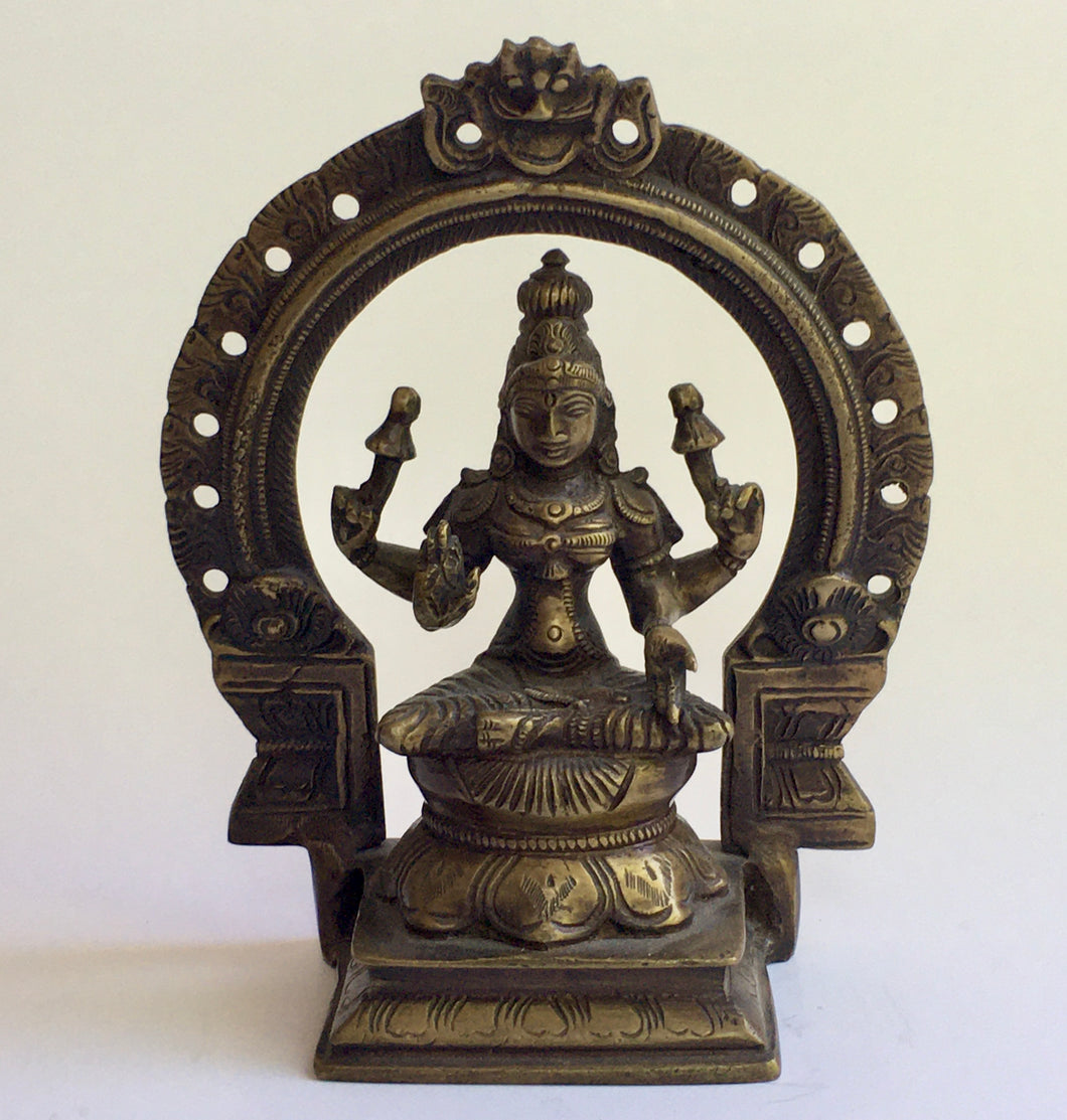Brass Arched Lakshmi Statue